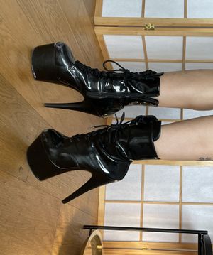 Patent Black Pleaser Boot