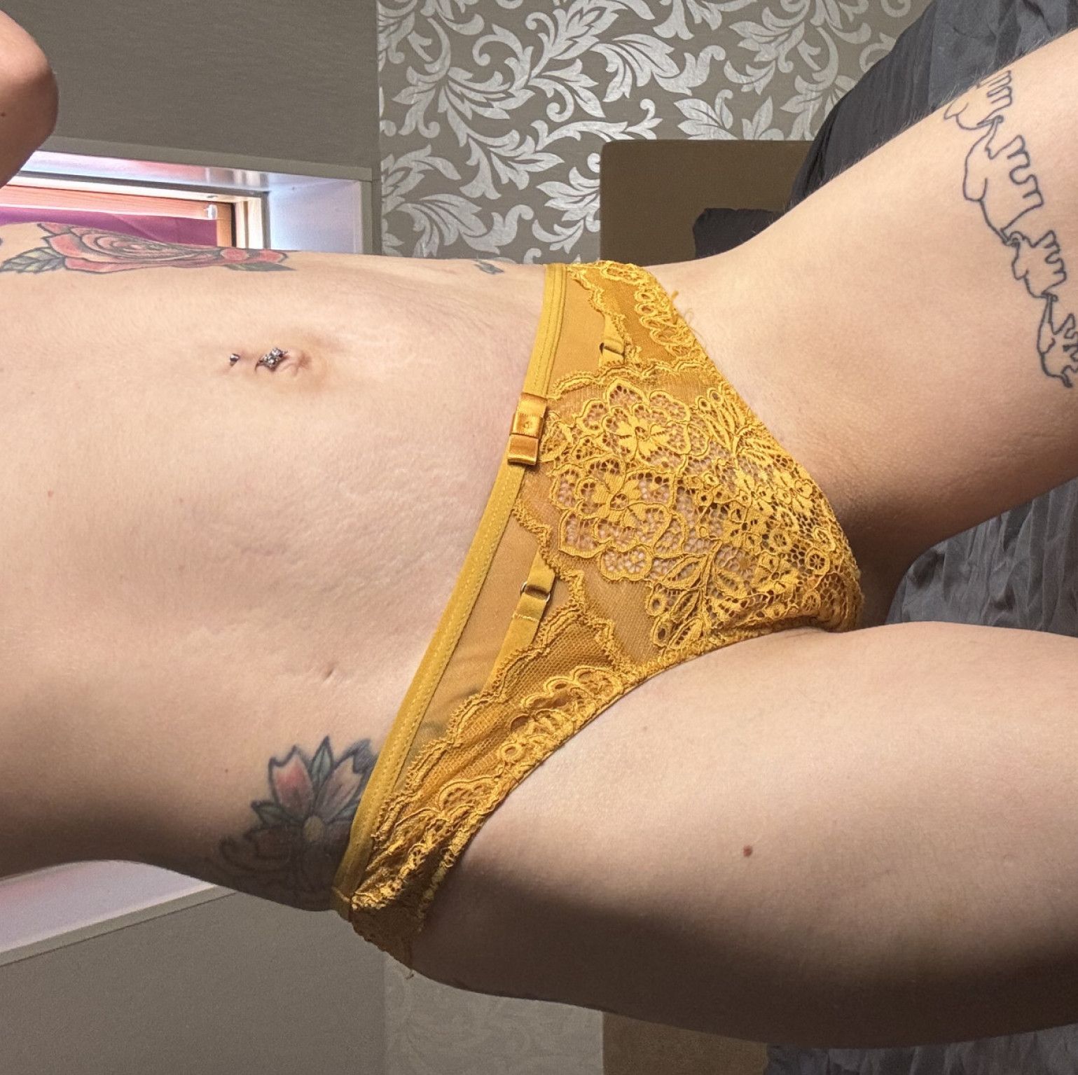 Yellow thong
