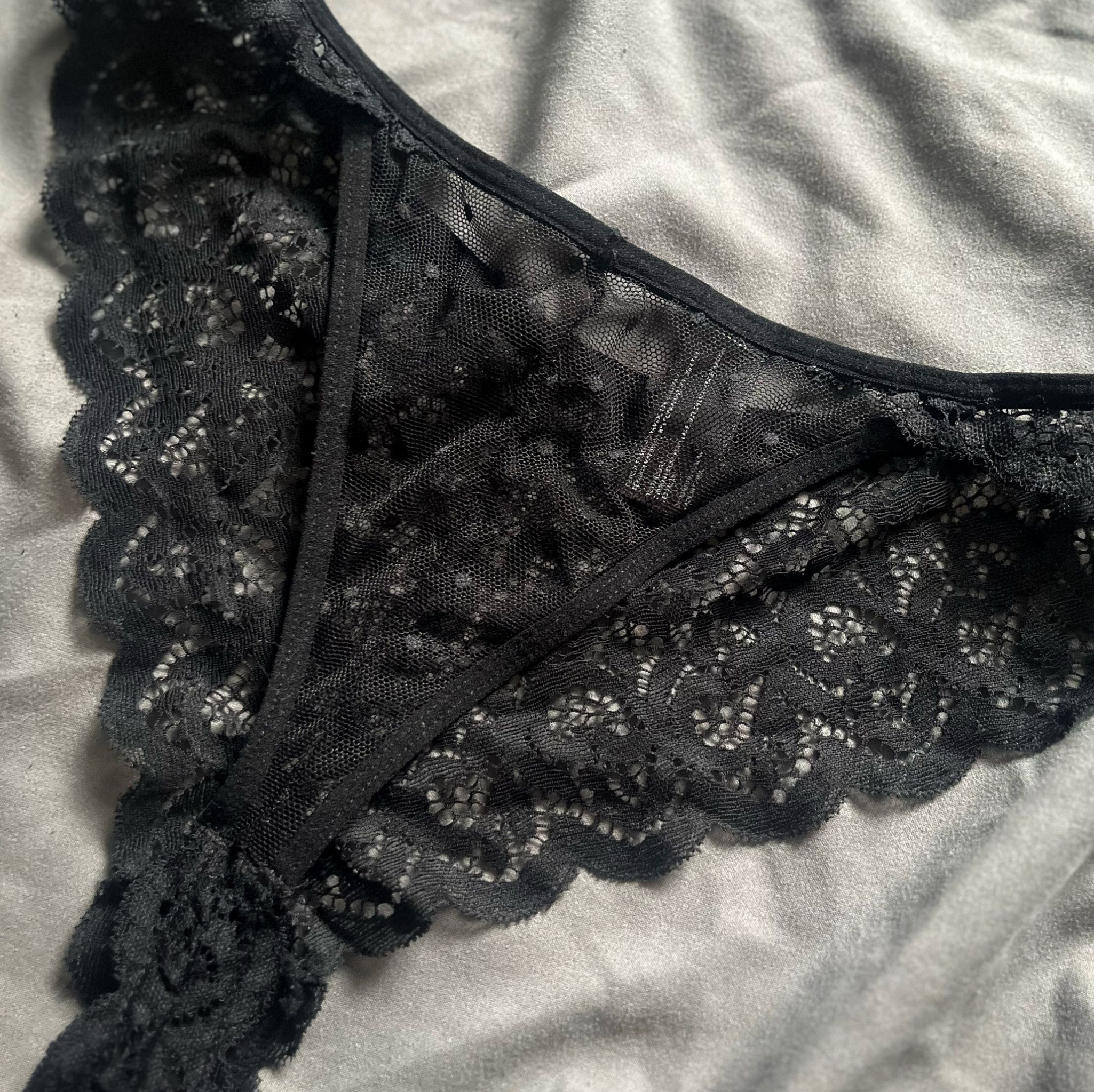 Sexy Black Lace Thong