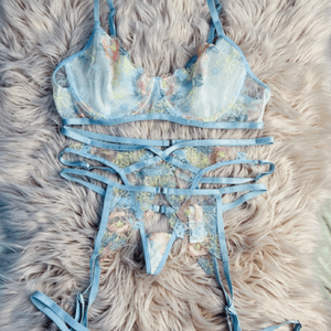Used Baby Blue Lingerie