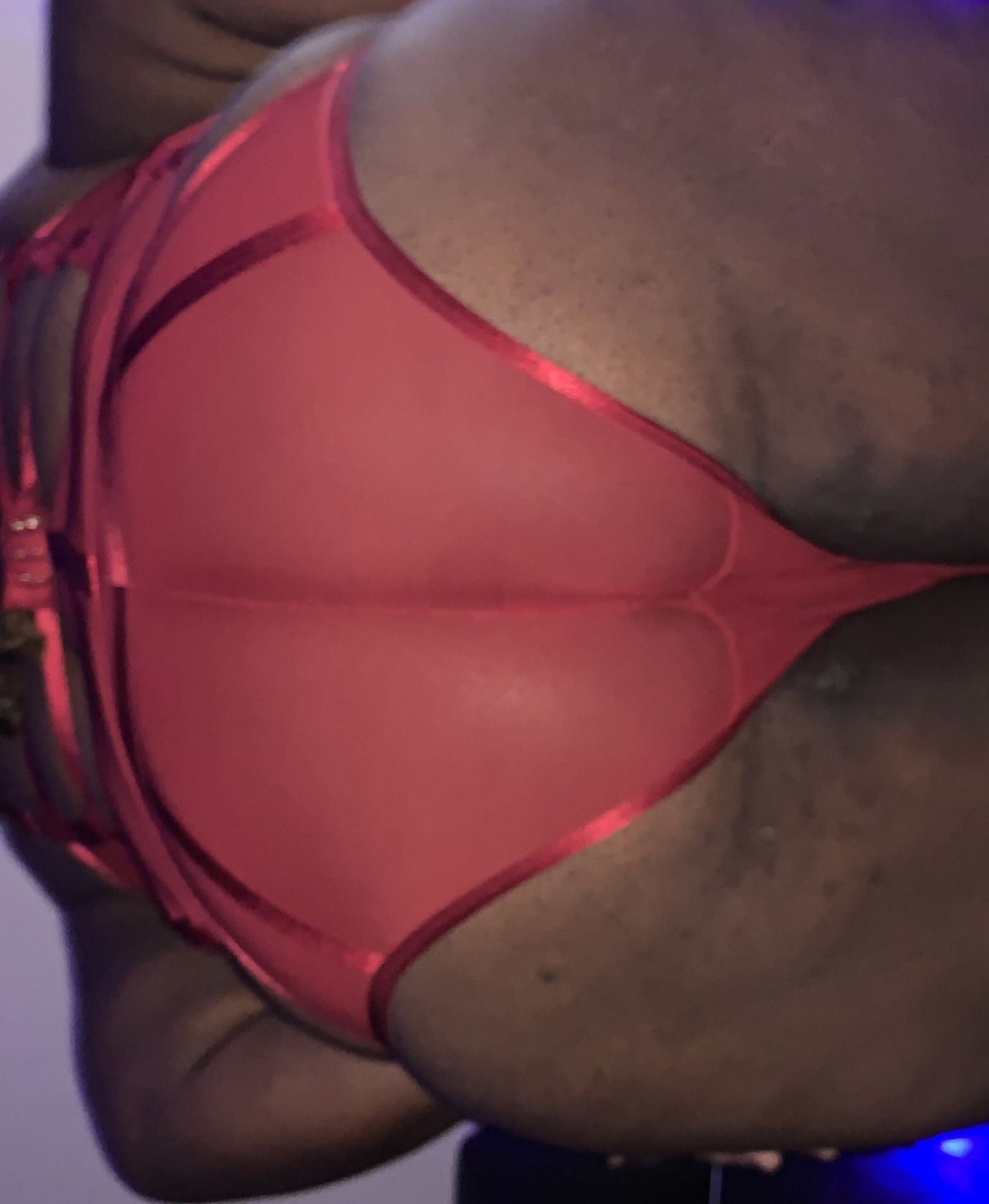 See through red undies