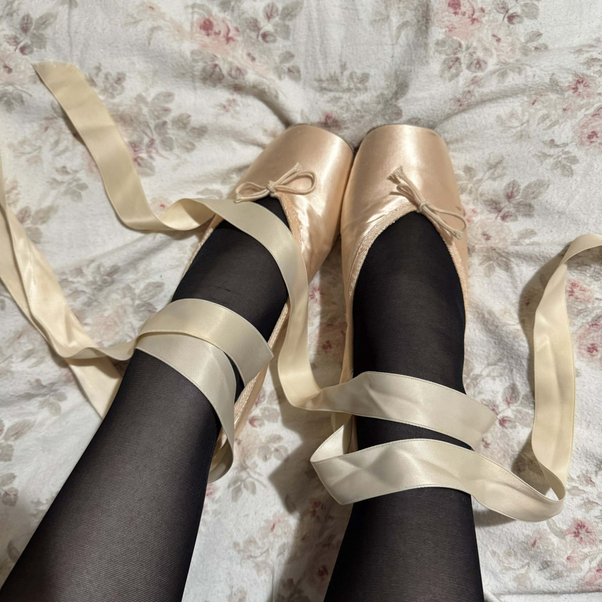 Well Worn Pink Satin Pointe Ballet Shoes