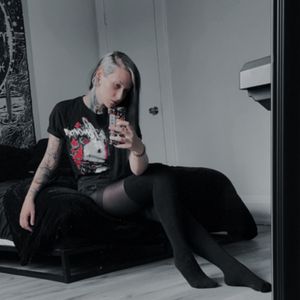 Black Thigh High Socks