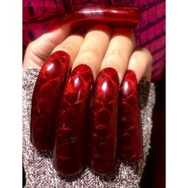 38 Pics: Red Cat Eye Nails