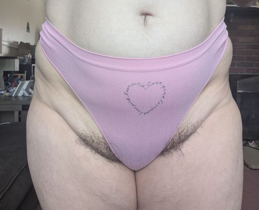 Pink heart thong Victorias secret