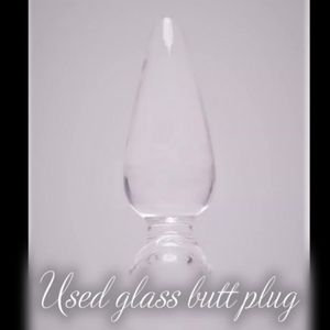 Used glass butt plug