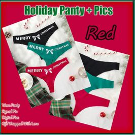 Christmas Thong With Pics and a Christmas Card Signed Red