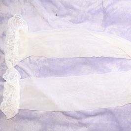 used white thigh highs