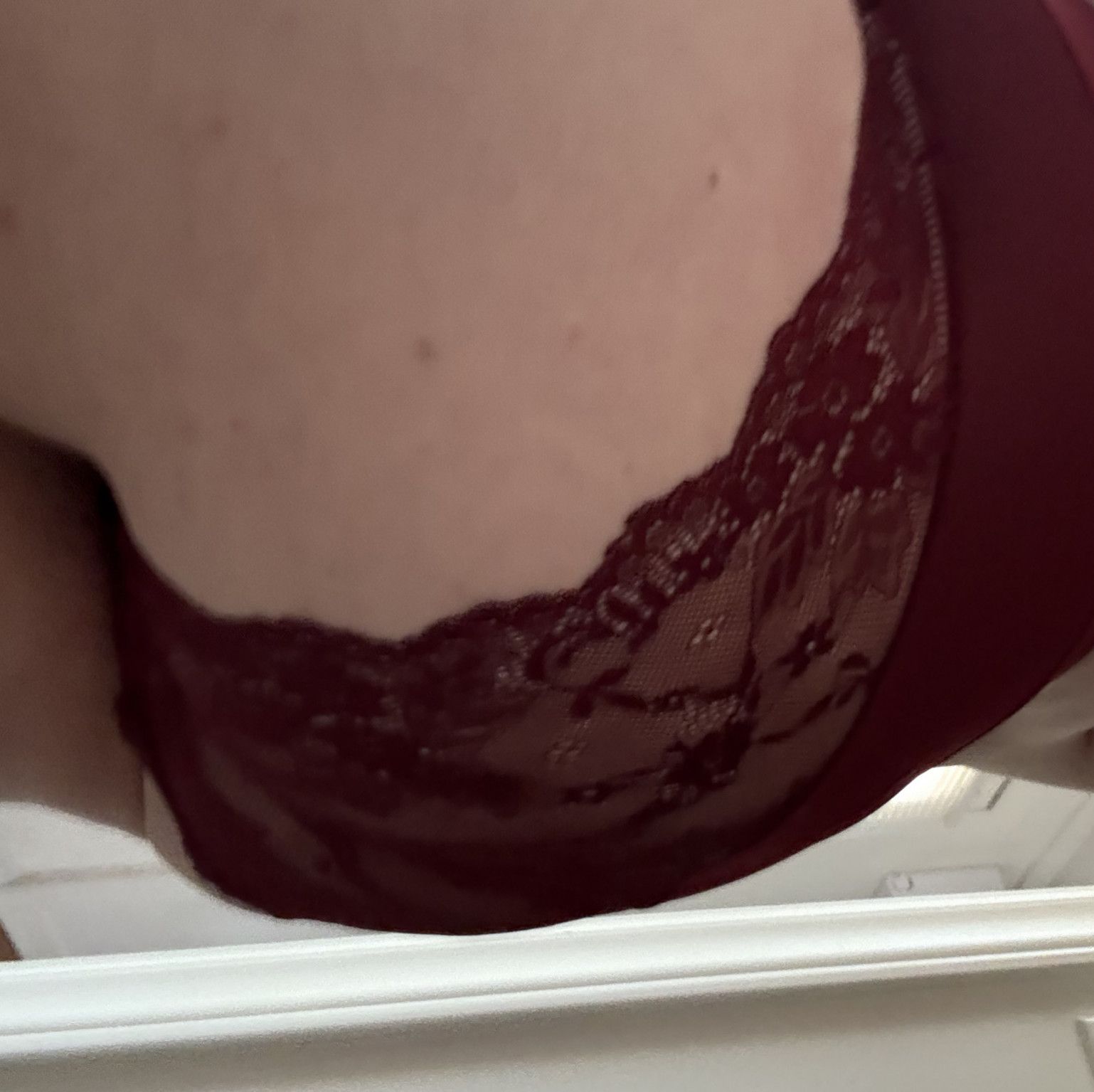 Splendies Red Lace See Through Panties Large