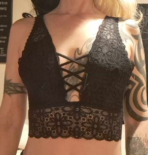 Black Lace Bralette Small