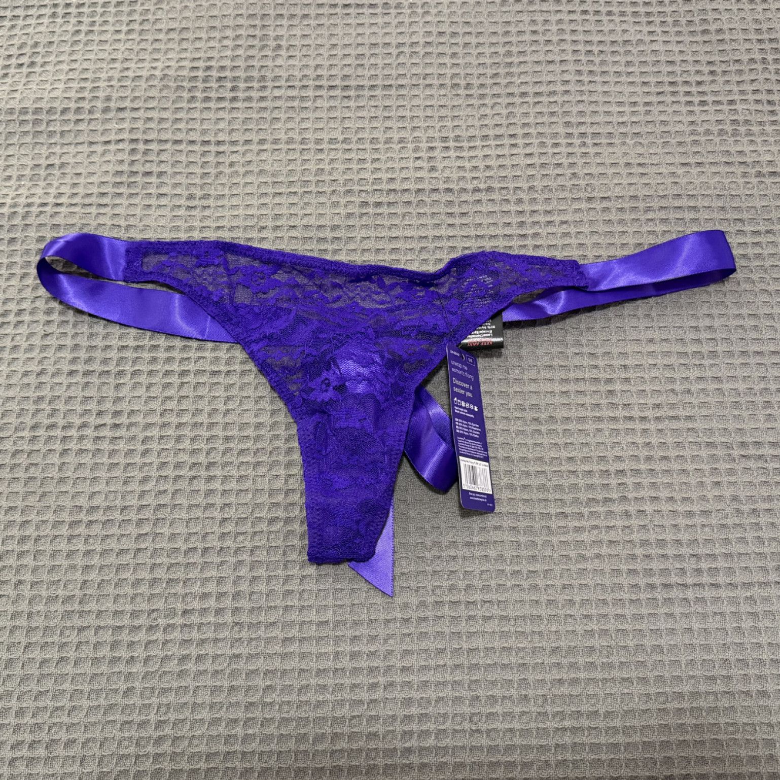 Purple Thong with a Bow