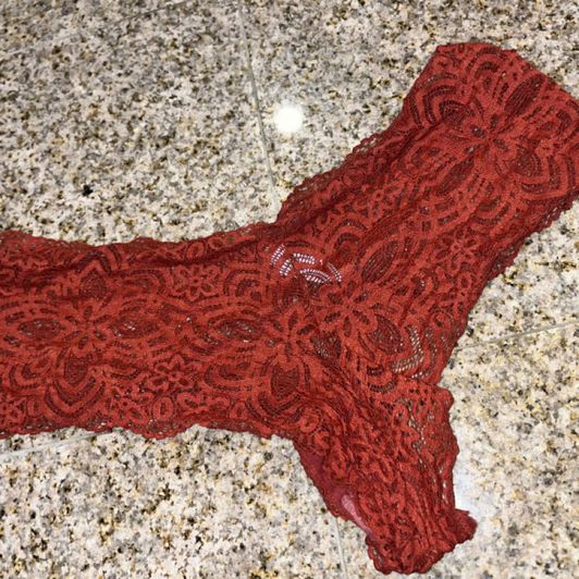 Creamy pussy worn panties