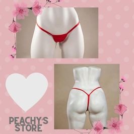 Red Ultra Low Rise Thong