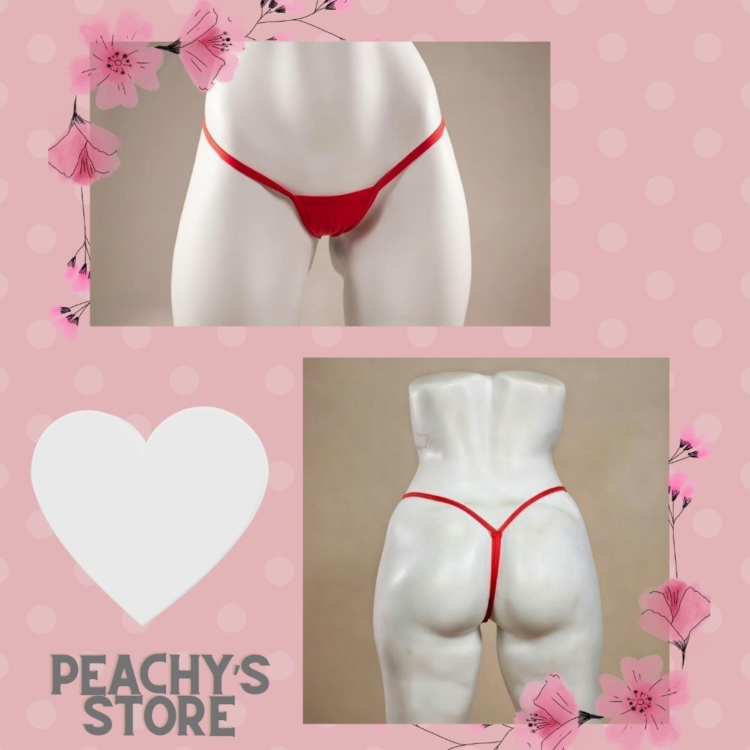 Red Ultra Low Rise Thong