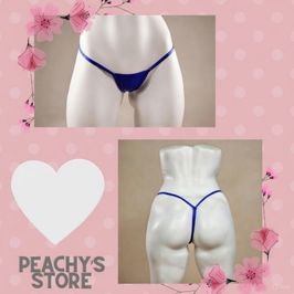 Blue Ultra Low Rise Thong