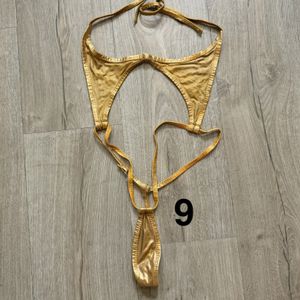 Gold One Piece Bathing Suit