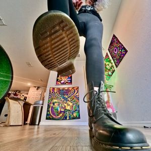 Photo Set: Giantess Wearing Boots Stomping Tiny POV