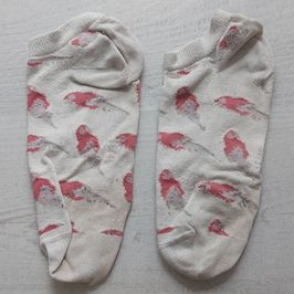 White parakeet ankle socks