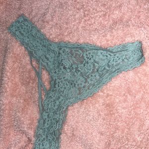 Used Blue lace Thongs