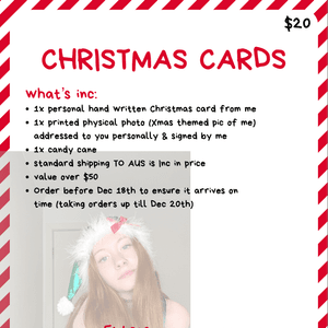 Christmas cards and signed pics!