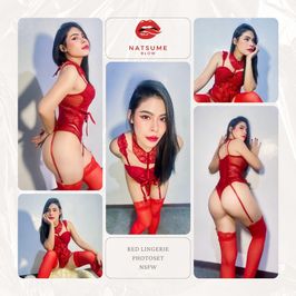 RED LINGERIE PHOTOSET NSFW