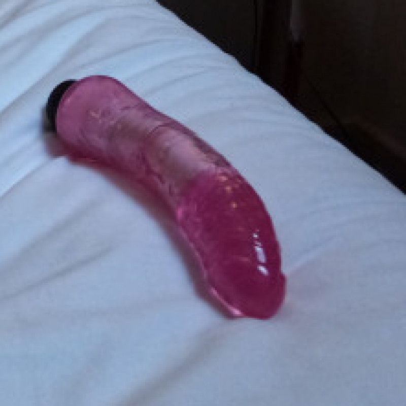 Used dirty pink dildo