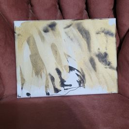 Butt Print Painting Gold