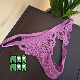 purple thong panty