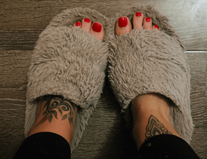 Very worn slippers