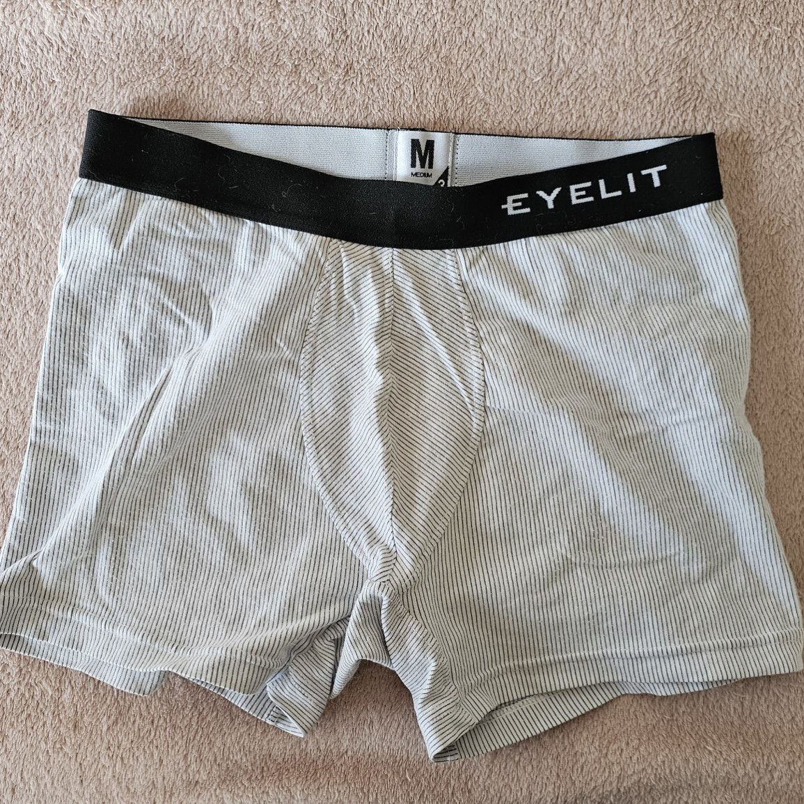 White stripped short men underware