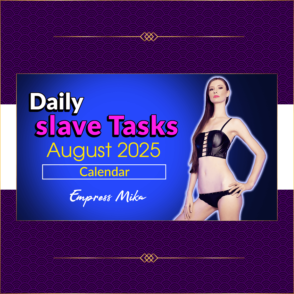 August 2025 Daily slave Tasks Calendar