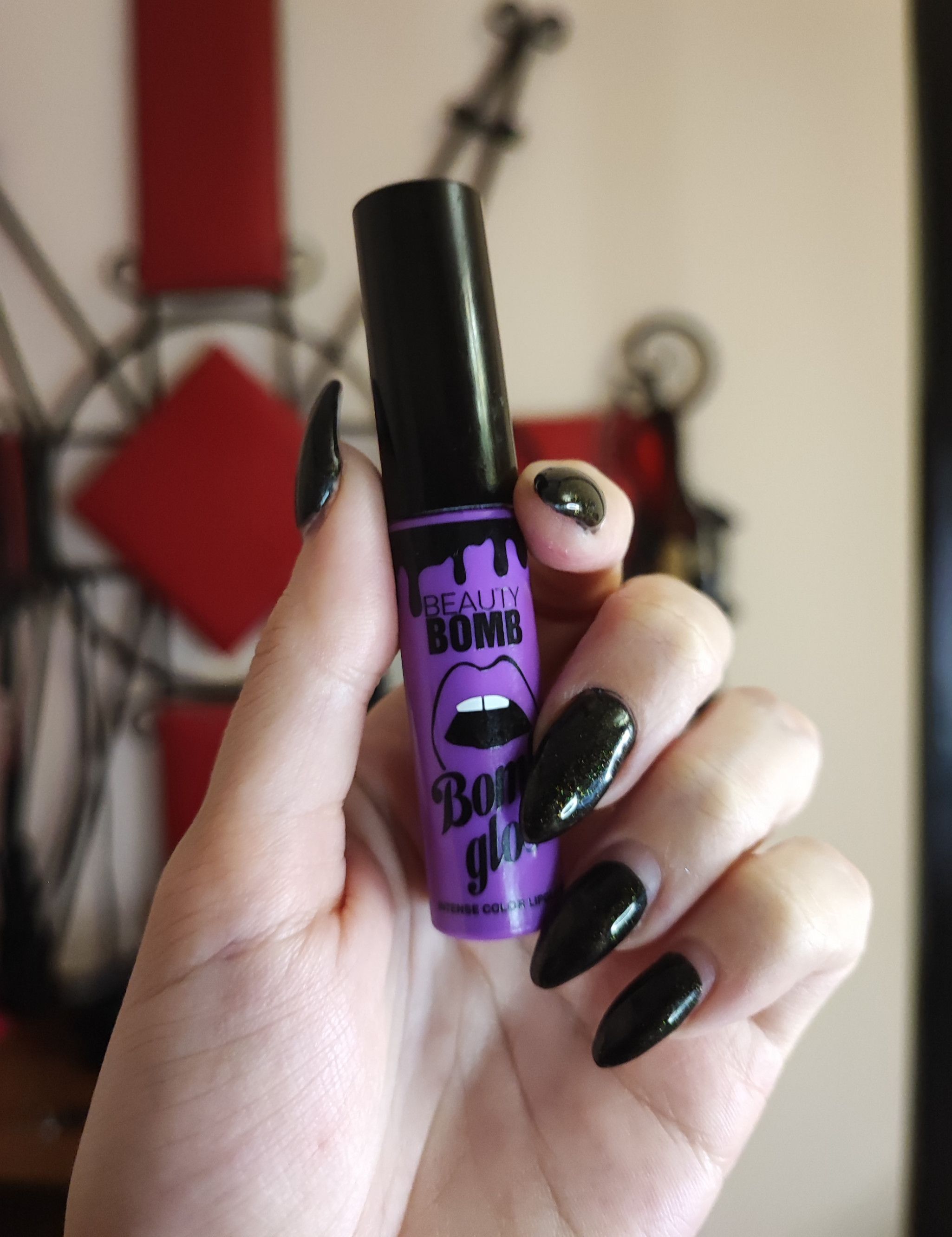 My used purple lipstick