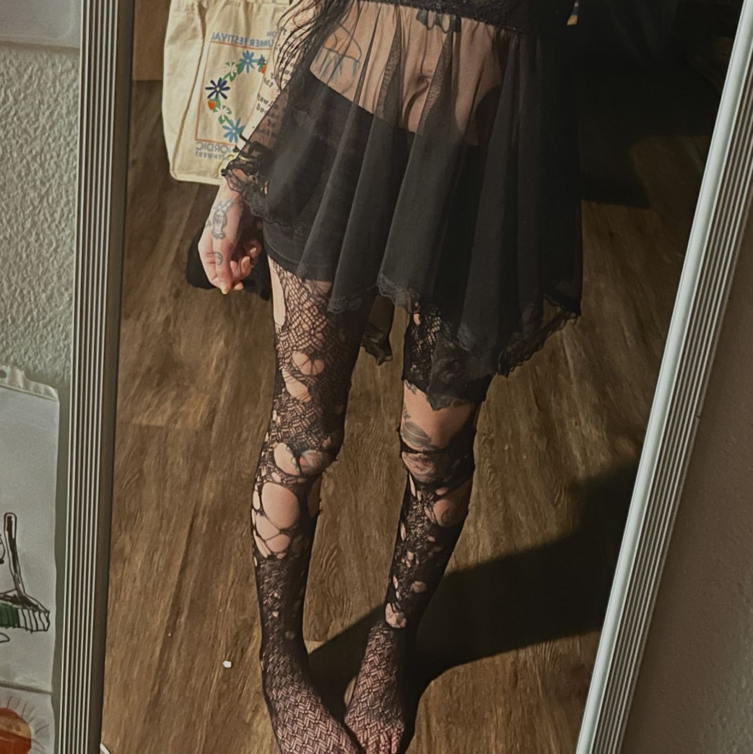 Worn Just for You Socks or fishnets!