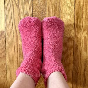Fuzzy Hot Pink Socks