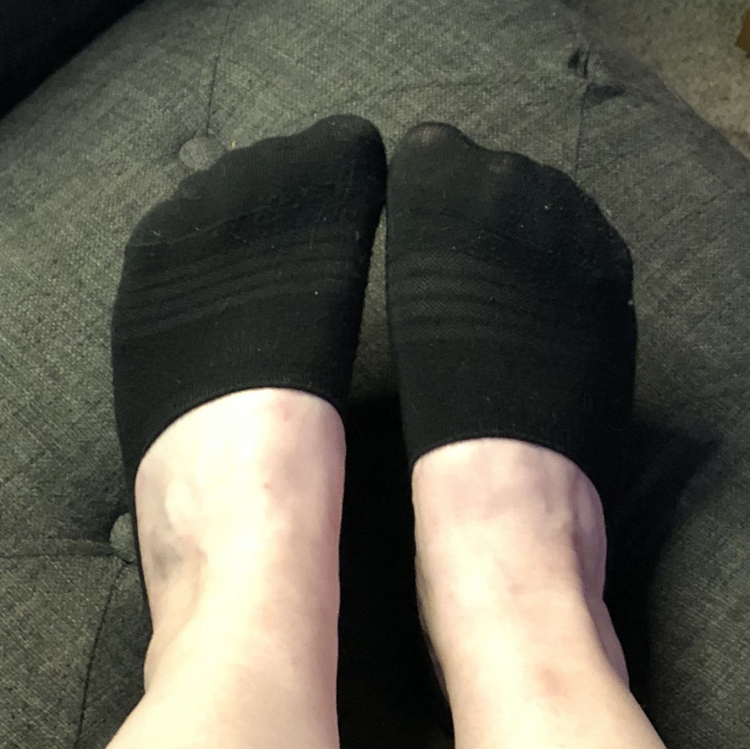 Worn low cut socks with my scent