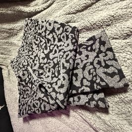 Leopard Print Black And Grey Yoga Pants