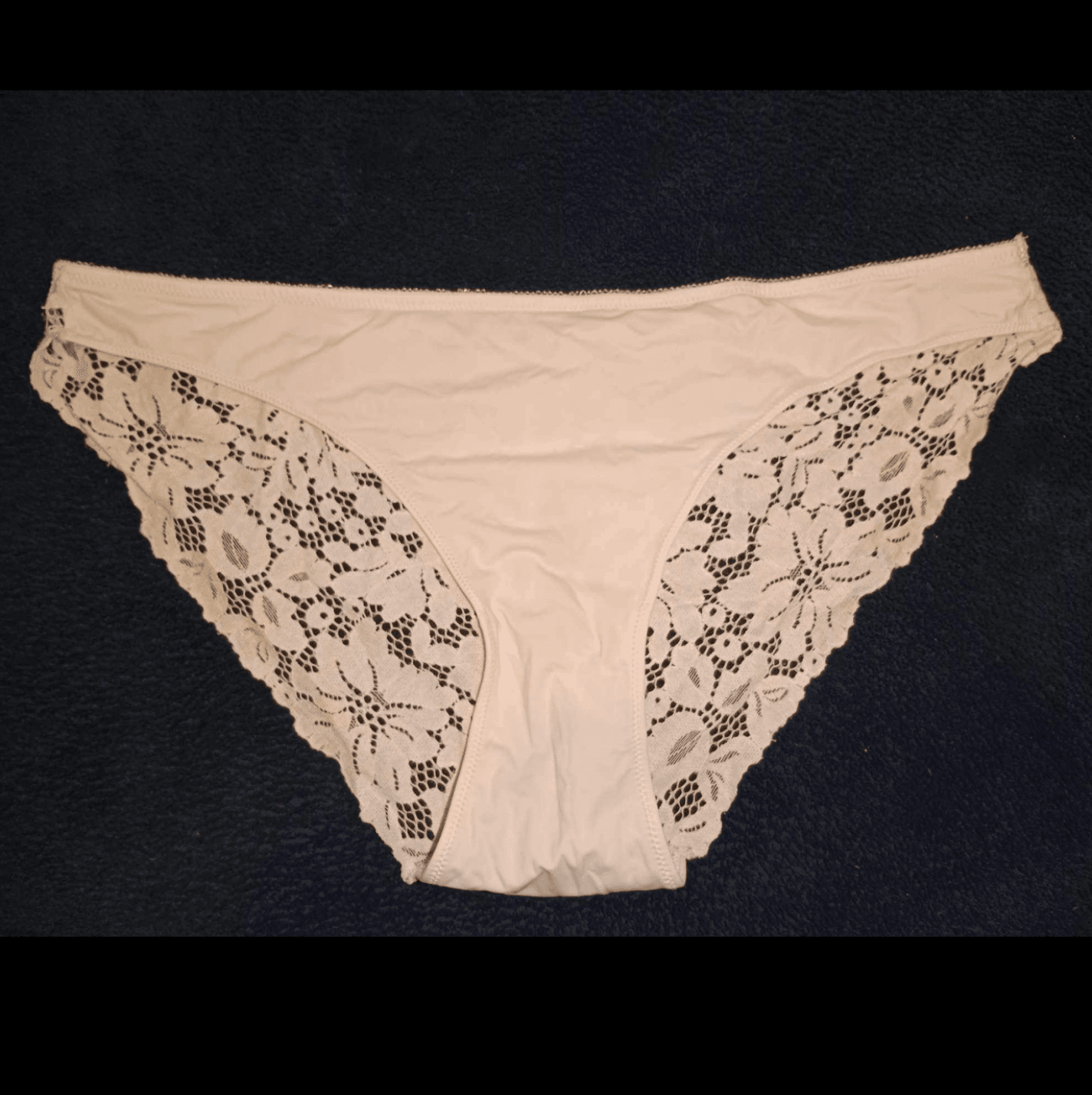 12hr Worn White Lace Panties