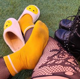 Road Trip and Metal Festival Smiley Slippers
