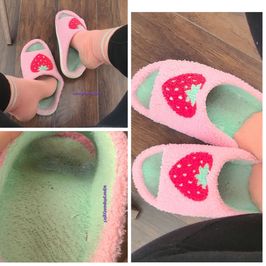 BBW Strawberry Open Toe WFH Slippers