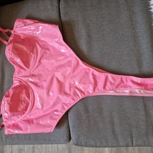 Pink shiny bodysuit