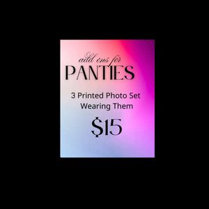 Panties  Add On 3 Photo Set