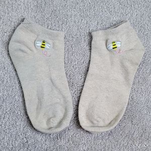 Bee Embroidered Socks