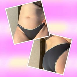 Navy blue silk panties