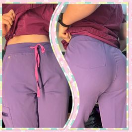 Purple FIGS scrub pants