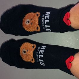Feet in Teddy Bear Socks