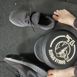 My worn sneakers Nike barefoot wearing