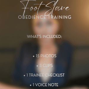 Foot Slave Obedience Training Package