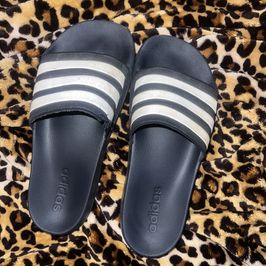 Navy Adidas Slides