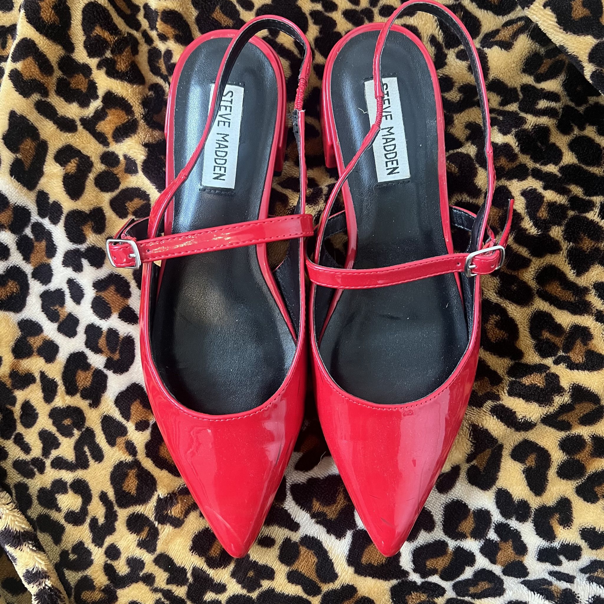 Red Steve Madden flats