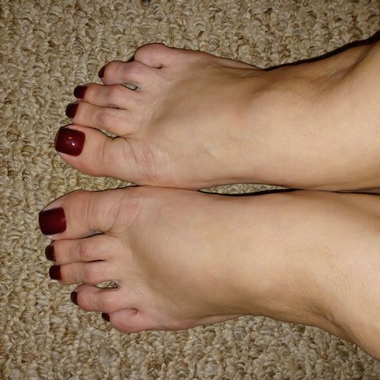BBW RED FAKE TOENAILS FEET SOLES TOES